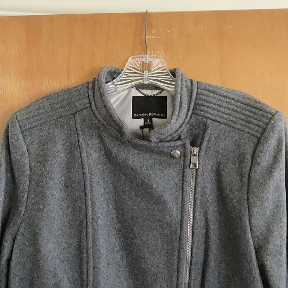 Banana Republic Moto Italian woven wool jacket